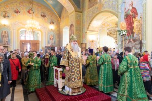 Божественная литургия в храме в честь Покрова Пресвятой Богородицы г. Саратова