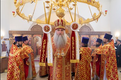 Божественная литургия в храме Воскресения Христова г. Саратова