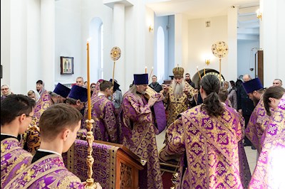 Божественная литургия в храме в честь святого равноапостольного великого князя Владимира г. Саратова