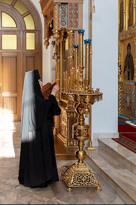 Литургия Преждеосвященных Даров и монашеский постриг в Свято-Алексиевском женском монастыре г. Саратова