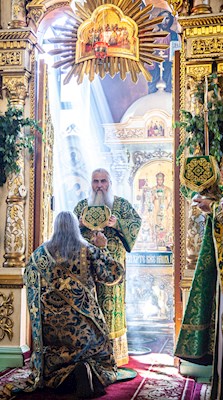 Божественная литургия в храме Сошествия Святого Духа г. Саратова