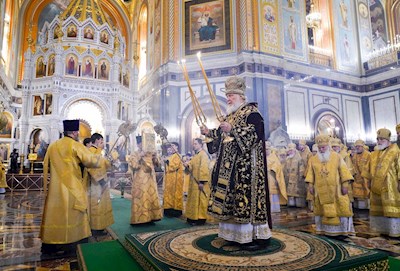 Митрополит Игнатий принял участие в Божественной литургии в день 14-й годовщины интронизации Патриарха Кирилла