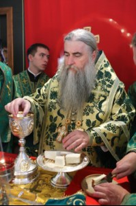 Божественная литургия в храме во имя преподобного Сергия Радонежского поселок Юбилейный г.Саратова