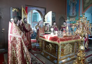 Божественная литургия в Крестовоздвиженском храме г. Хвалынска