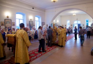 Всенощное бдение в храме в честь Рождества Христова г. Вольска