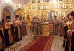 Всенощное бдение в Свято-Троицком кафедральном соборе г.Саратова