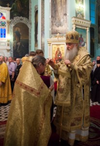 Всенощное бдение в храме в честь Сошествия Святого Духа г.Саратова