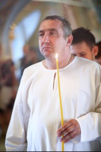 Крещальная литургия в Свято-Троицком соборе Саратова