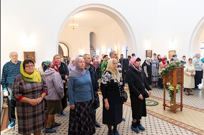 Божественная литургия в храме преподобного Сергия Радонежского г. Саратова
