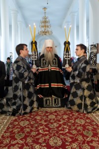 Великое повечерие с чтением канона преподобного Андрея Критского в Свято-Троицком кафедральном соборе г. Вольска