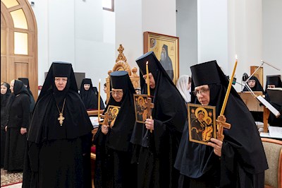 Литургия Преждеосвященных Даров и монашеский постриг в Свято-Алексиевском женском монастыре г. Саратова
