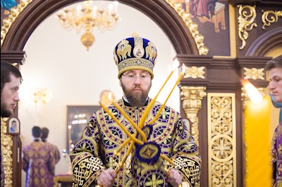 Митрополит Игнатий совершил Божественную литургию в храме преподобного Сергия Радонежского г. Саратова