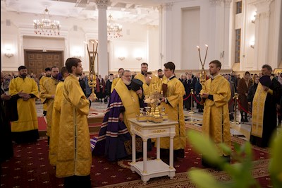 Всенощное бдение в Спасском кафедральном соборе г. Пензы
