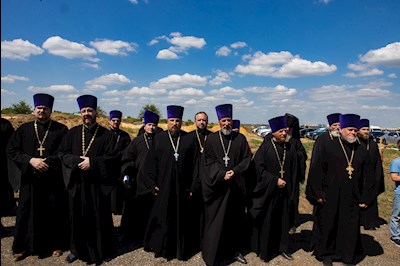 Митрополит Игнатий совершил освящение закладного камня на месте строительства Княже-Владимирского собора г. Саратова