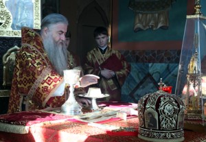 Божественная литургия в Крестовоздвиженском храме г. Хвалынска