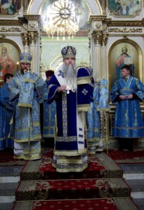 Всенощное бдение в храме в честь Покрова Пресвятой Богородицы г. Саратова