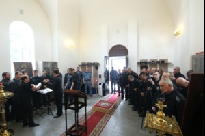Божественная литургия в храме блаженной Ксении Петербургской г. Саратова на территории ИТК УШ-382/33