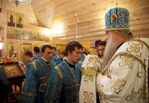 Всенощное бдение в храме в честь Рождества Пресвятой Богородицы города Саратова