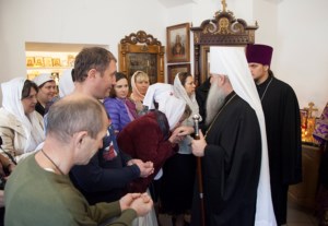 Божественная литургия в храме в честь Воздвижения Честнаго и Животворящего Креста Господня г. Саратова