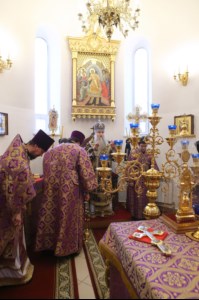 Божественная литургия в храме во имя святого великомученика Георгия Победоносца г.Саратова
