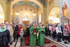 Божественная литургия в храме в честь Покрова Пресвятой Богородицы г. Саратова