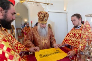 Божественная литургия в храме в честь Воскресения Христова с. Ивано-Языковка Аткарского района