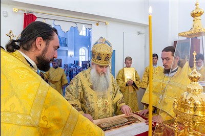 Божественная литургия в Петропавловском храме г. Аткарска