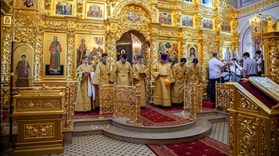 Всенощное бдение в Свято-Троицком кафедральном соборе г. Саратова