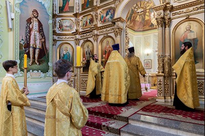 Всенощное бдение в храме Покрова Пресвятой Богородицы г. Саратова