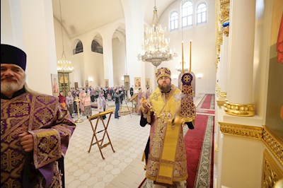 Митрополит Игнатий совершил Божественную литургию в соборном храме святителя Спиридона Тримифунтского г. Саратова