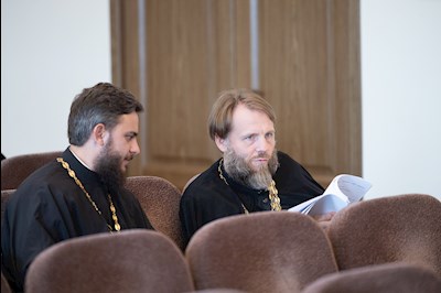 Митрополит Игнатий принял участие в защите выпускных квалификационных работ магистров в СПДС