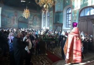 Божественная литургия в Крестовоздвиженском храме г. Хвалынска