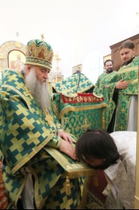 Божественная литургия в храме во имя святителя Луки (Войно-Ясенецкого) города Саратова