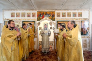 Чин Великого освящения и Божественная литургия в храме святого пророка Илии в селе Липовка Базарно-Карабулакского района