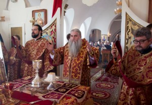 Божественная литургия в Спасо-Преображенском мужском монастыре г. Саратова