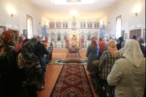 Божественная литургия в храме в честь Покрова Пресвятой Богородицы р.п. Новые Бурасы