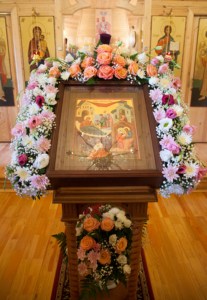 Всенощное бдение в храме в честь Рождества Пресвятой Богородицы города Саратова