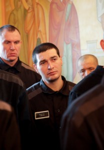 Божественная литургия в тюремном храме во имя святителя и чудотворца Николая при ОТБ №1 г. Саратова