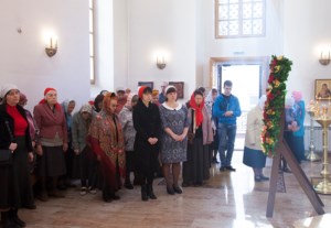 Божественная литургия на Архиерейском подворье — храме во имя святых равноапостольных Мефодия и Кирилла при СГУ в день памяти святых братьев