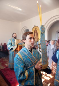 Божественная литургия в Свято-Успенском храме пос. Возрождение Хвалынского района