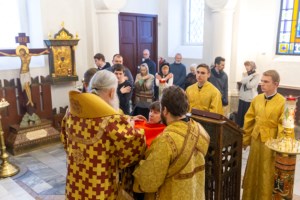Божественная литургия на Архиерейском подворье — храме в честь иконы Божией Матери «Утоли моя печали» г.Саратова