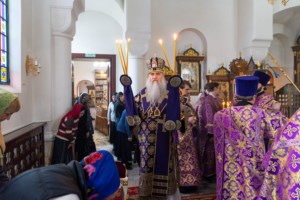Литургия Преждеосвященных Даров в храме в честь иконы Божией Матери «Утоли моя печали» г. Саратова