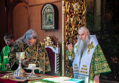 Божественная литургия в храме Сошествия Святого Духа г. Саратова
