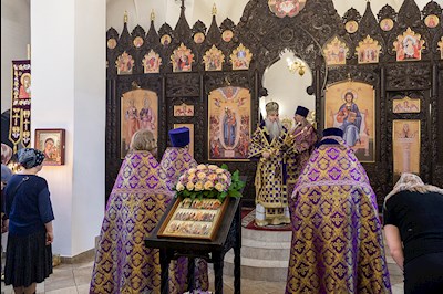 Божественная литургия в храме в честь иконы Божией Матери «Всех скорбящих Радость» г. Саратова