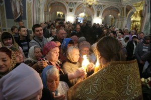 Великое освящение верхнего храма во имя Святой Живоначальной Троицы Свято-Троицкого кафедрального собора города Саратова