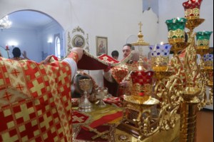 Божественная литургия в храме в честь Покрова Пресвятой Богородицы р.п. Новые Бурасы