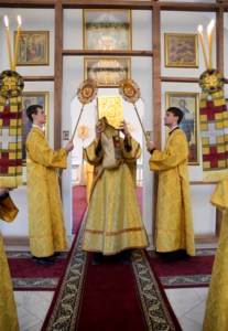 Всенощное бдение в храме в честь Рождества Христова г. Саратова