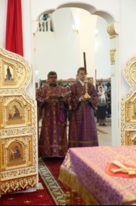 Божественная литургия в храме в честь Рождества Христова г.Саратова
