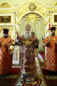 Всенощное бдение на Архиерейском подворье — храме во имя преподобного Серафима Саровского г.Саратова