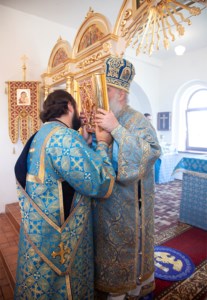 Божественная литургия в Свято-Успенском храме пос. Возрождение Хвалынского района